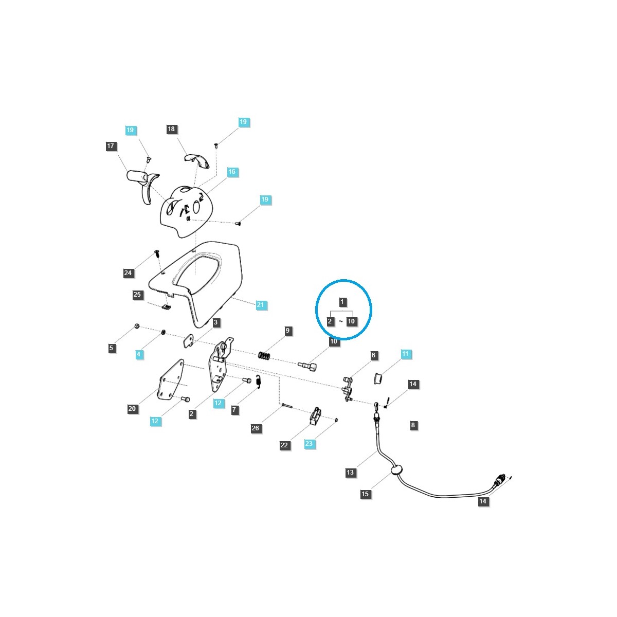 Automatic Lift Lever A/L G825 A1825244 / LS Tractor / 40260392