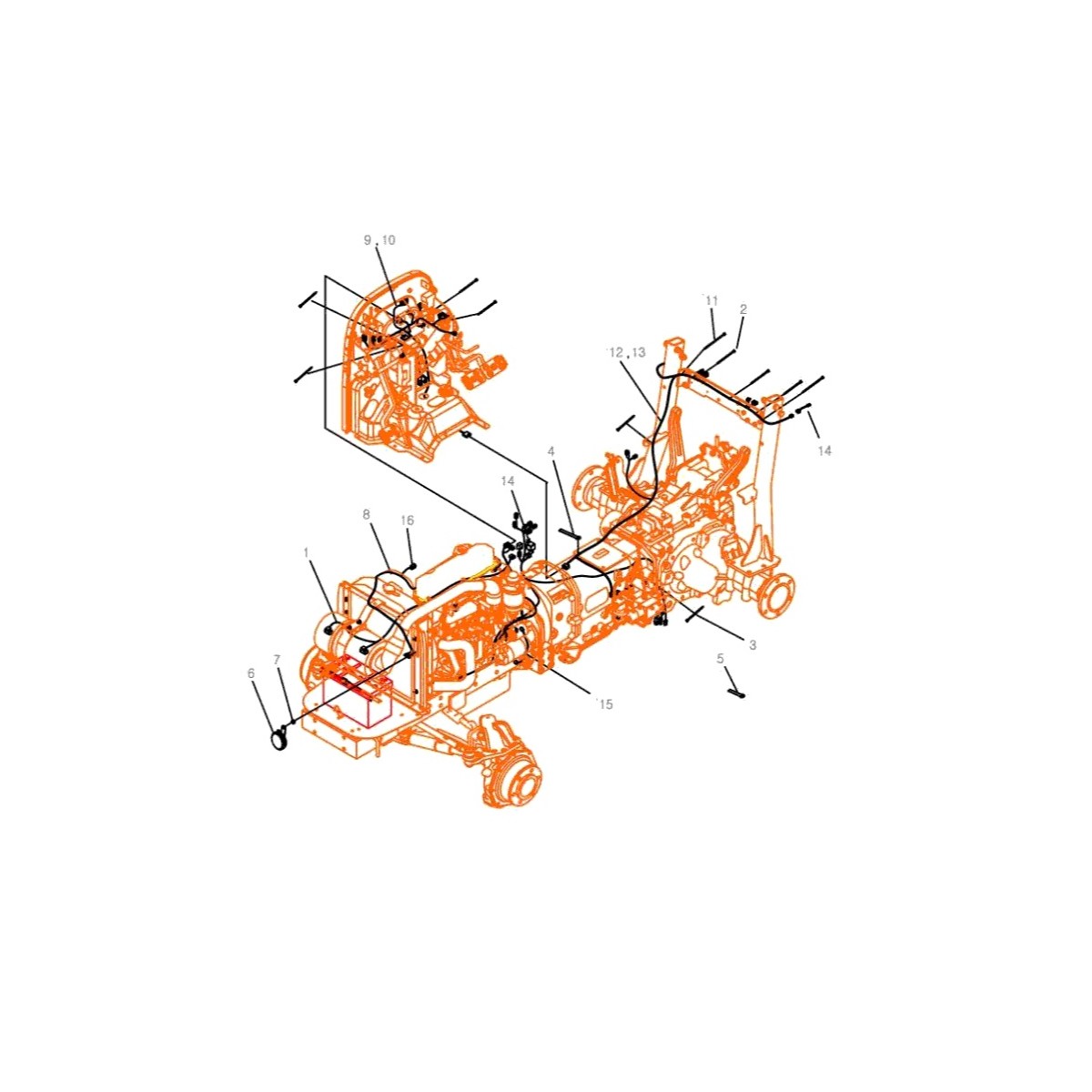 Hauptkabelbaum / TRG730 / LS Traktor / 40234888