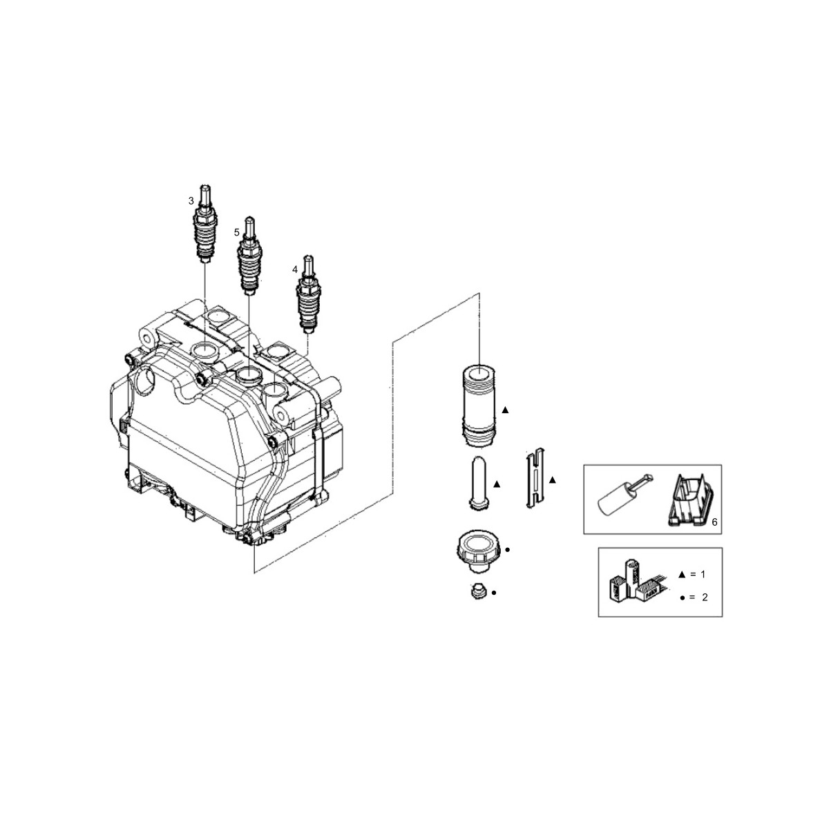 Bouchon en plastique Ad-Blue / Tracteur LS / n° 40344766