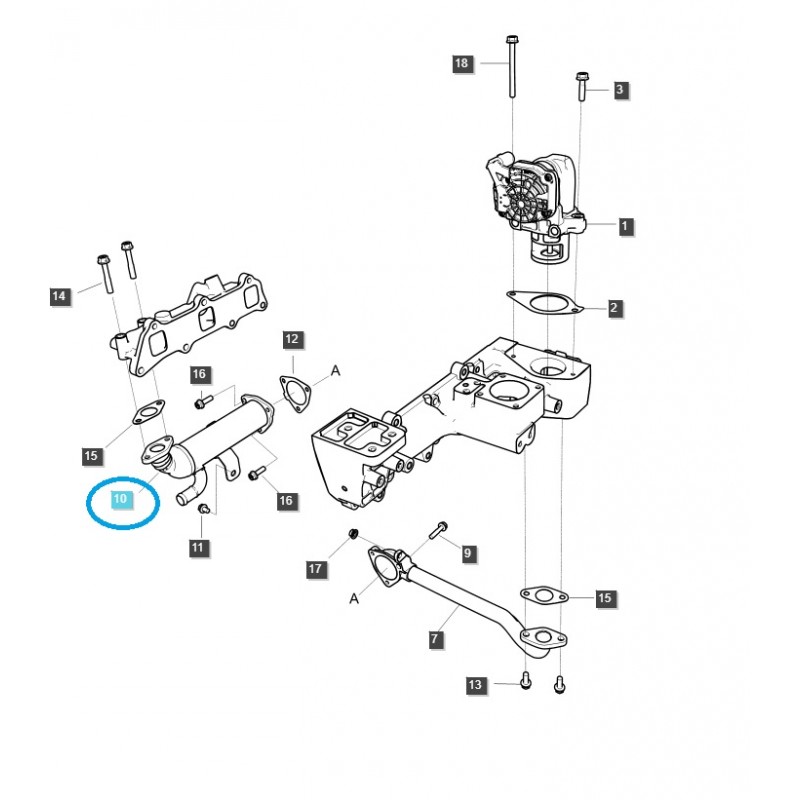 piezas para ls - Enfriador de EGR / EGQ200 / Tractor LS / 40380976