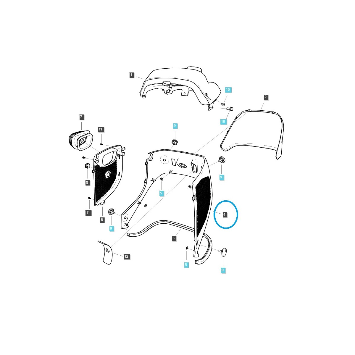 Panel kokpitu TRG830 / LS Tractor / 40339927