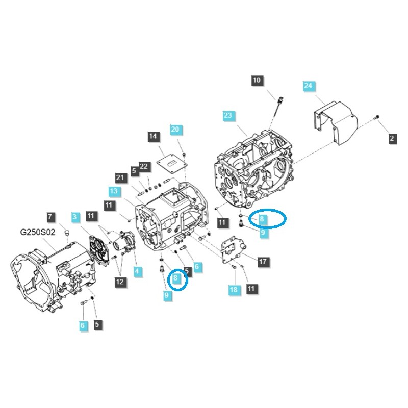 otros sistema hidráulico - Junta de tapón de drenaje / Tractor TRG250 / LS / N.° 40012421