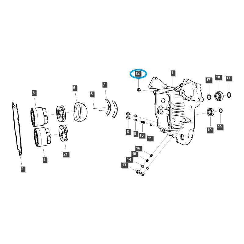 système de conduite - Bouchon obturateur pour tracteur 4WD / TRG270 / LS 40349337