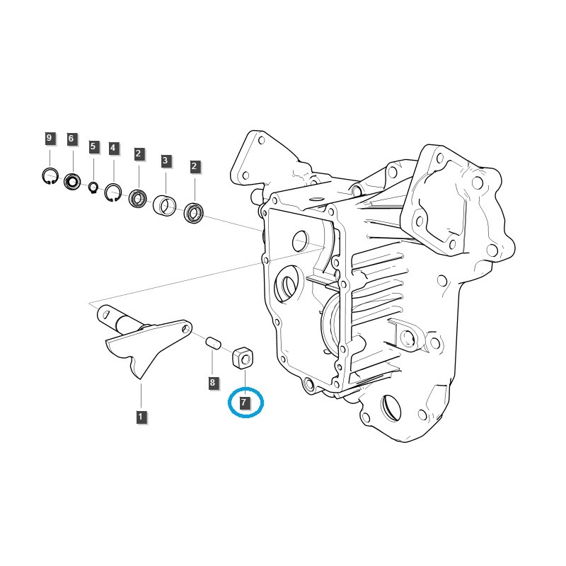 système de conduite - Pierre de sélection pour tracteur HST / TRG270 / LS 40341810