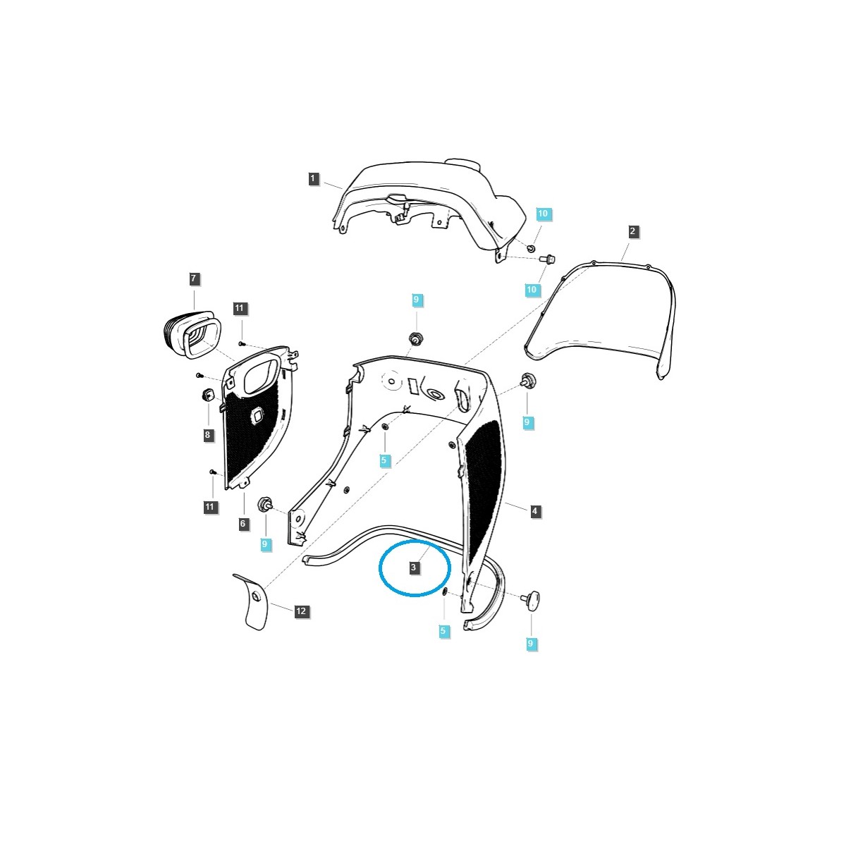 Joint de capot MT1.25 / TRG830 / Tracteur LS / 40365237