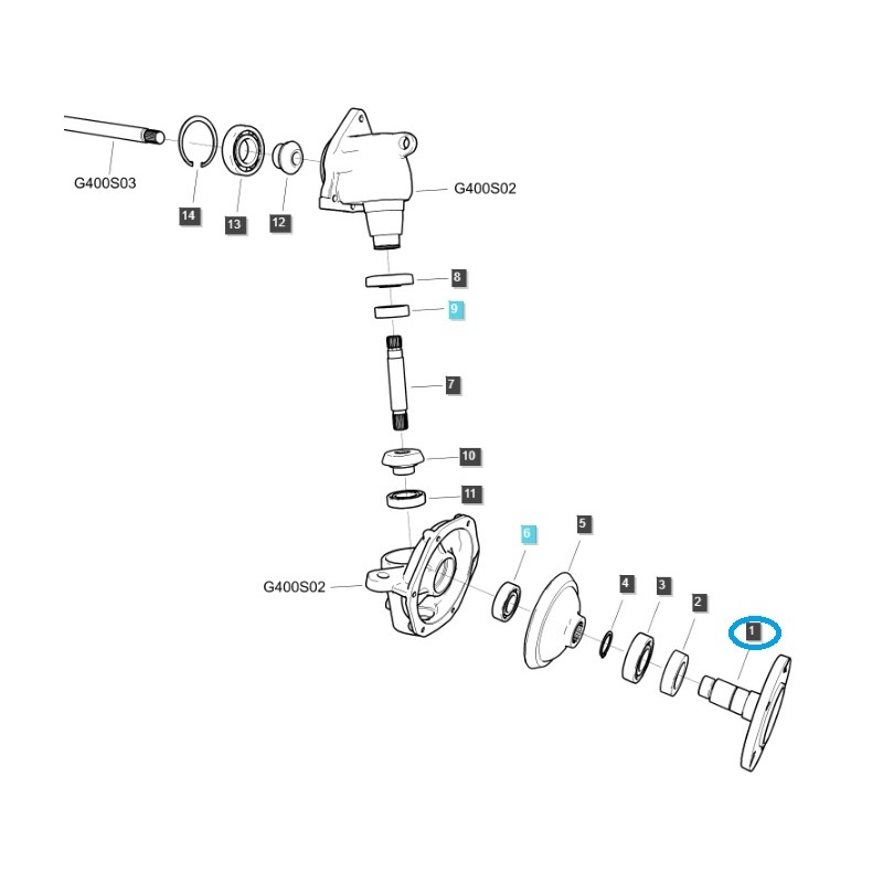 hubs - Vorderachsnabe / TRG400 / LS Traktor / 40326095