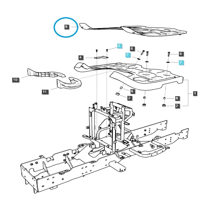 czesci do ls tractor - Maty gumowe TRG840 MT1.25 / LS Tractor / 40338118