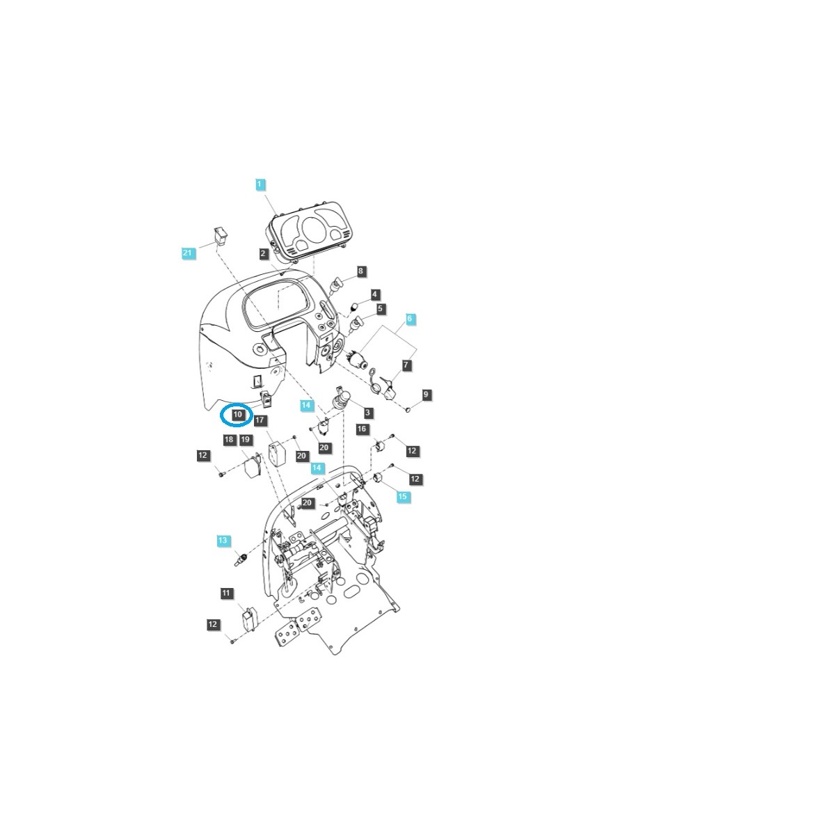 Warnblinkschalter / TRG750 / LS Traktor / 40250731