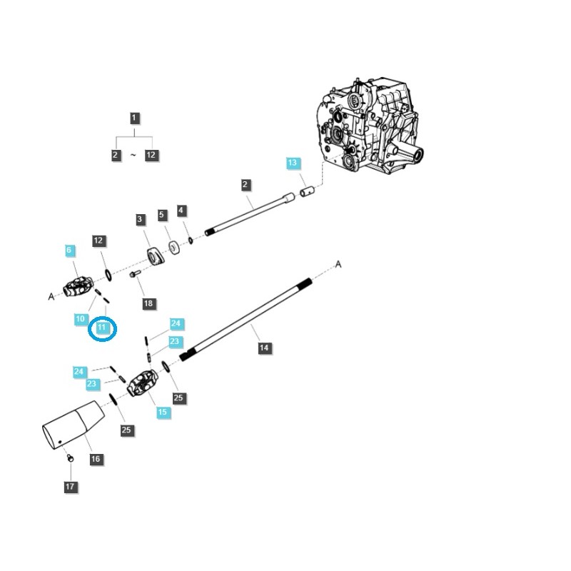 drive system - Spring pin / LS XJ2025 / LS J23 / LS J27 / LS J23HST / LS J27HST / S446043010 / 40257827