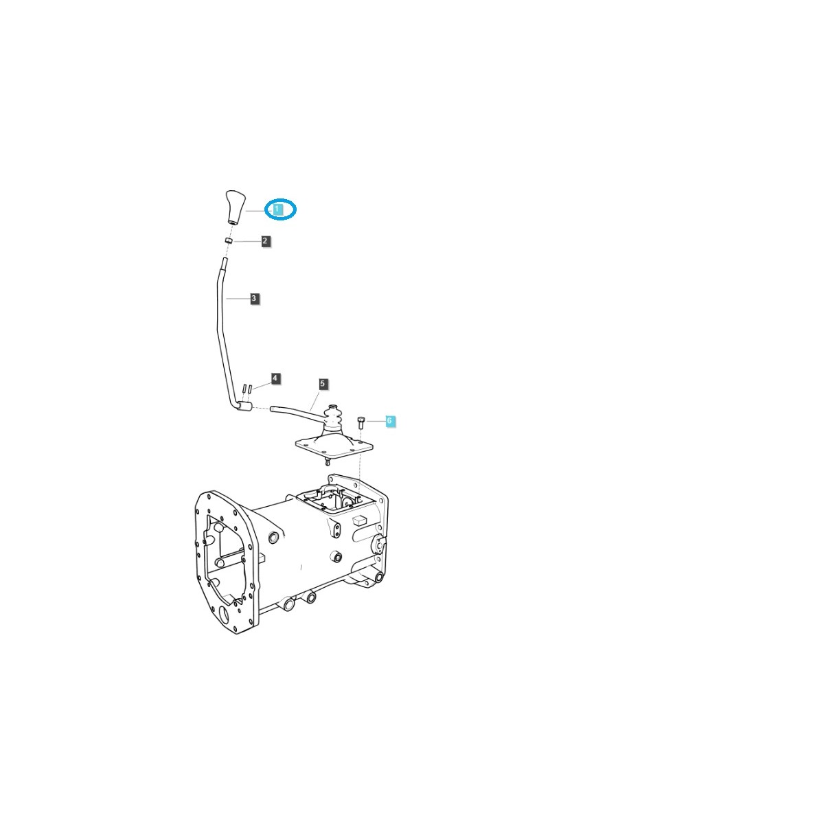 teile des sortiments - Schaltknauf / TRG970 / LS Traktor / 40426449