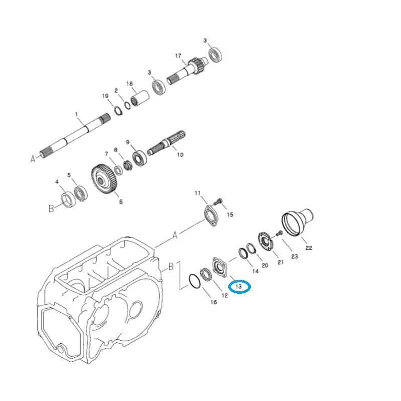 the remaining - PTO Shaft Housing / TRG280/ LS Tractor No. 40010163