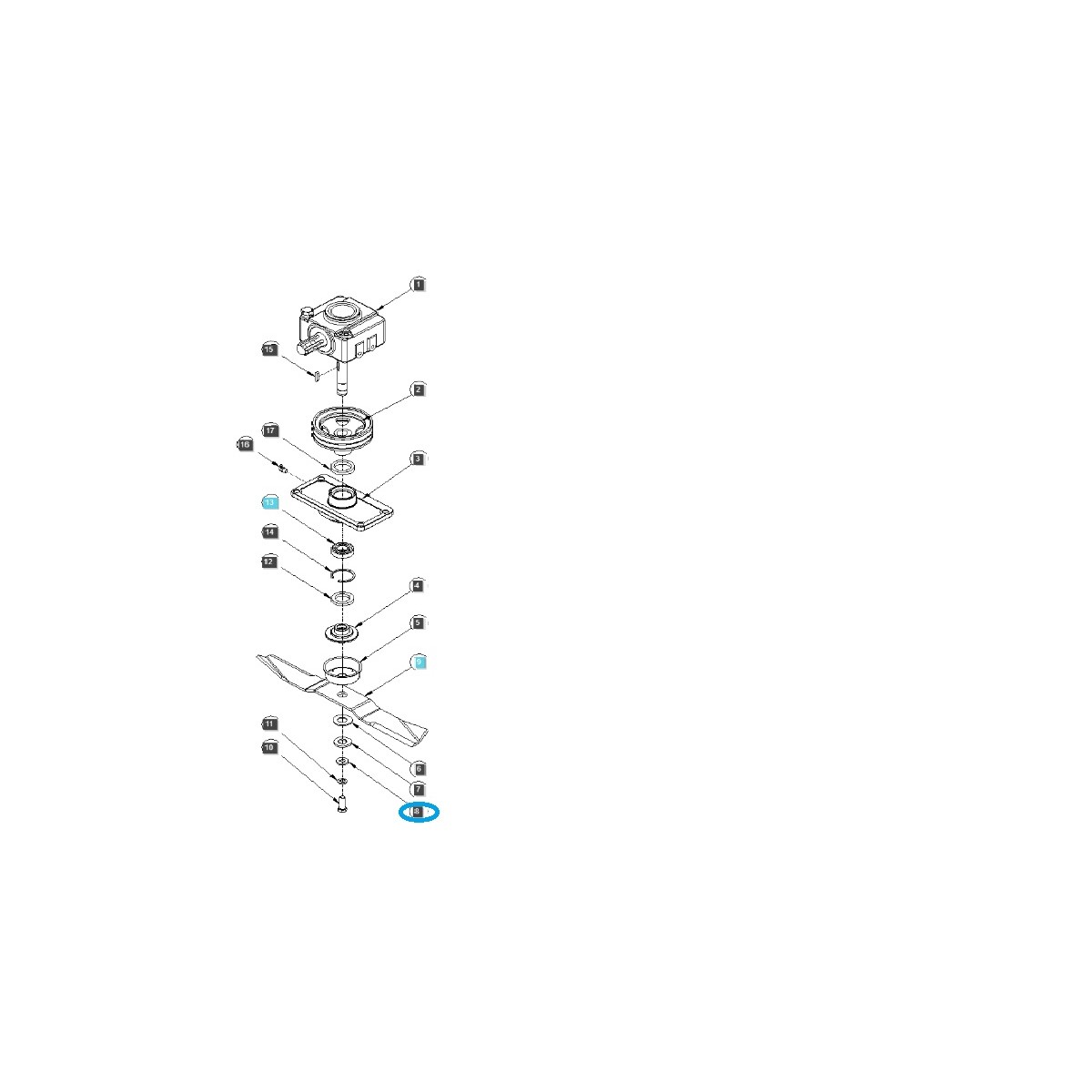 Unterlegscheibe für Messerbefestigungsschraube für Rasenmäher Modell LS LM1160