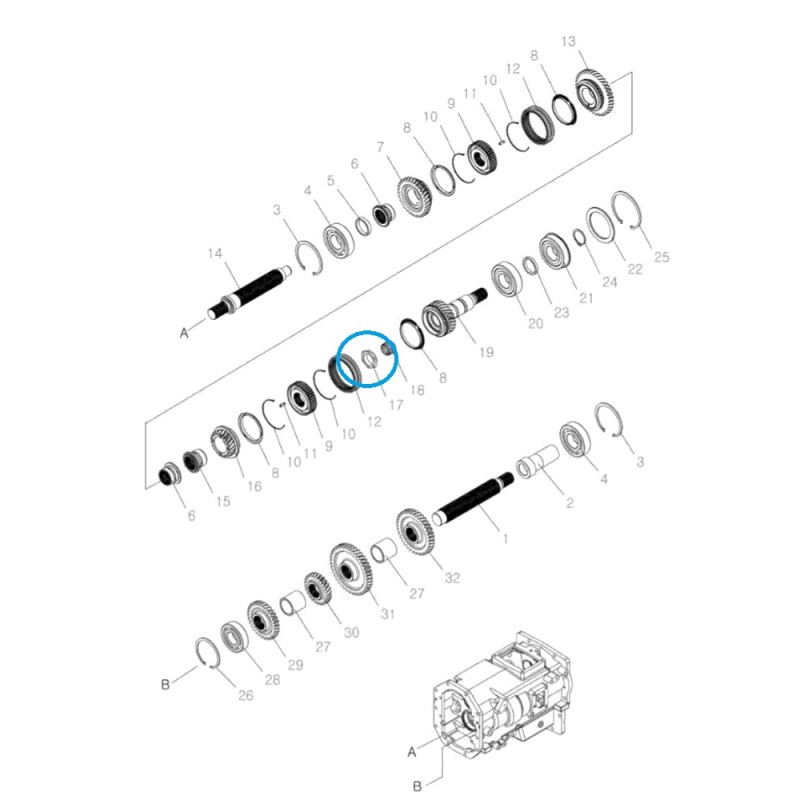 díly pro ls - Pojistná matice M35x1,5x12L / A1287079 / TRG285 / Traktor LS / 40009936