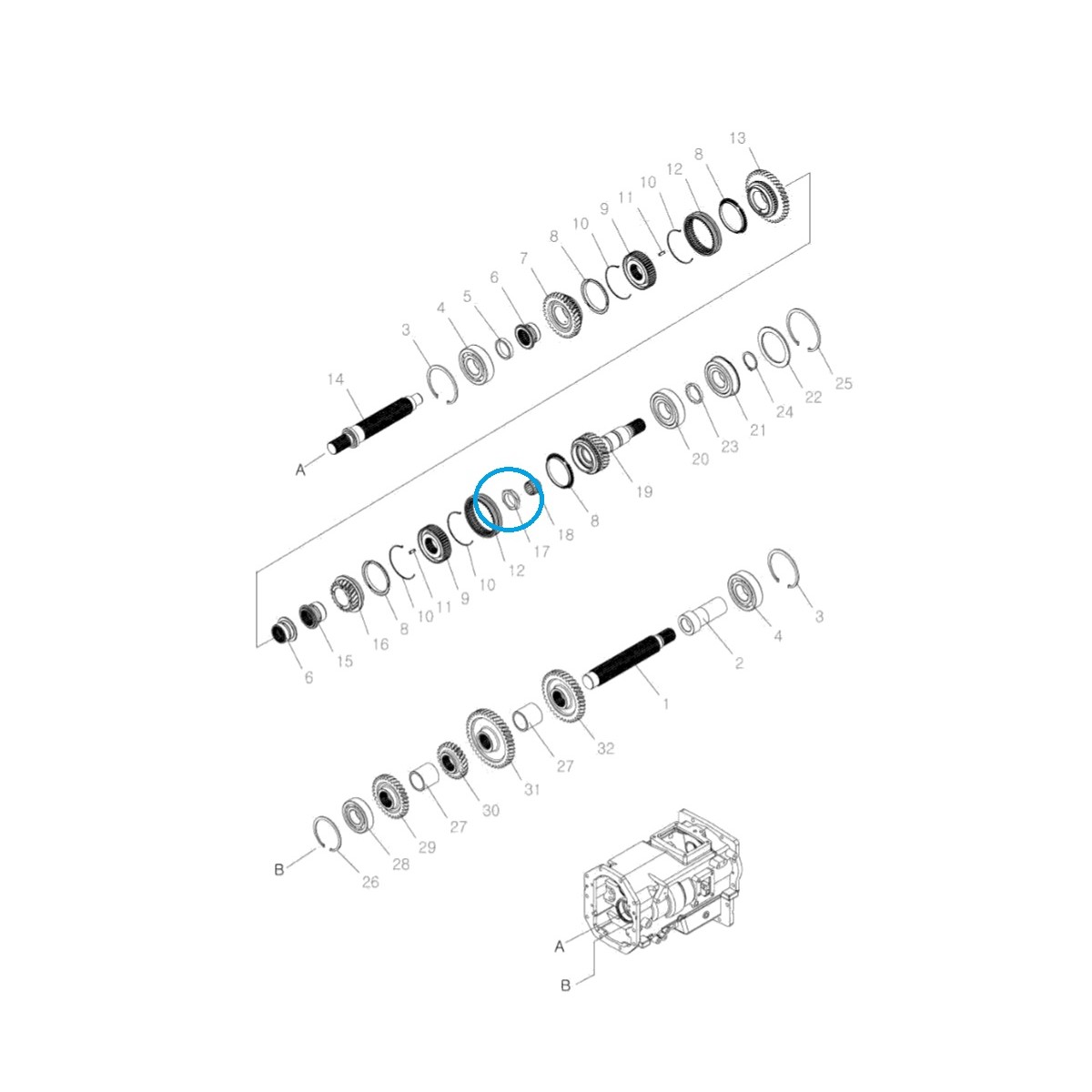 Nakrętka blokująca M35x1.5x12L / A1287079 / TRG285 / LS Tractor / 40009936