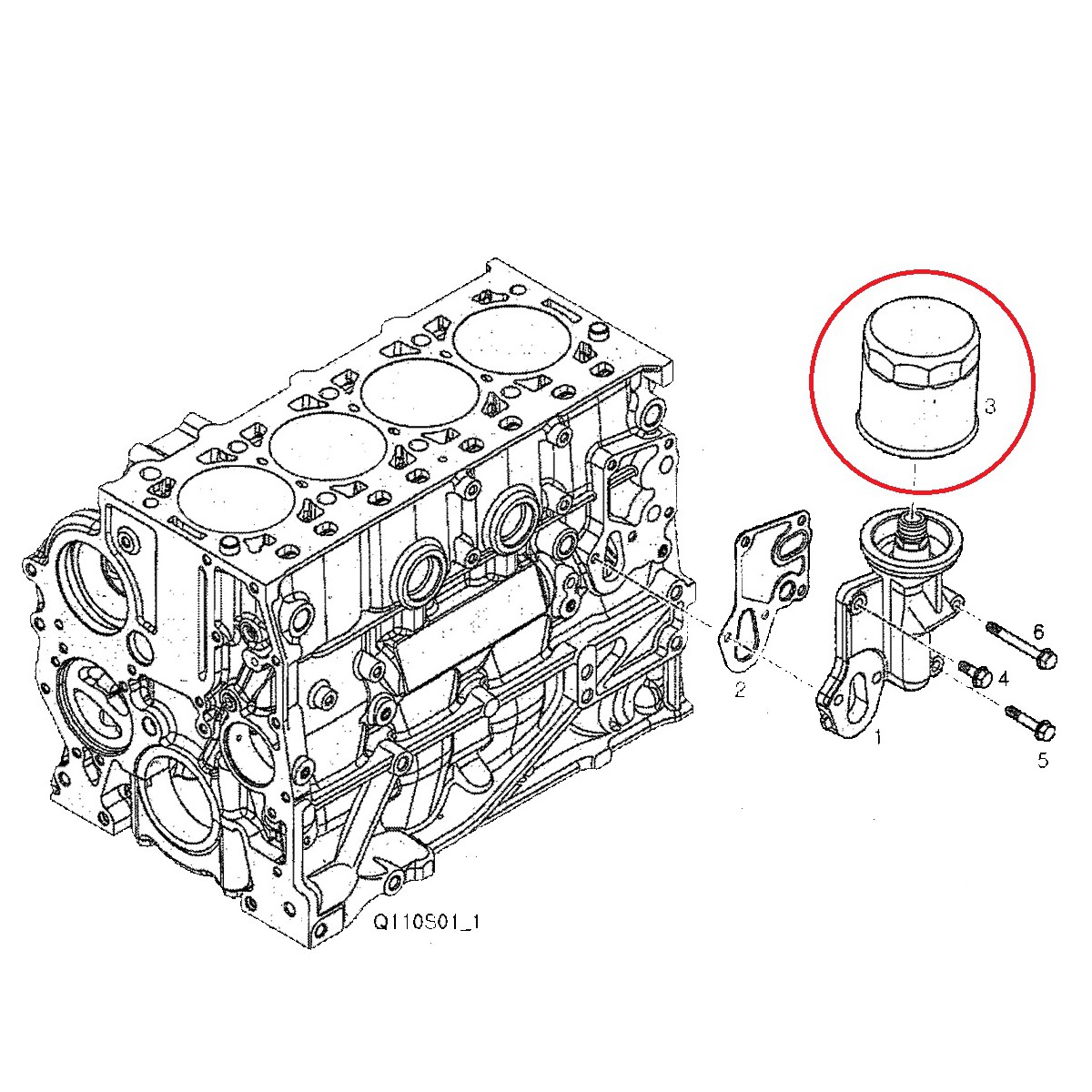 Engine oil filter 504182851 / LS PLUS70 / LS PLUS80 / LS PLUS90 / LS Tractor / 40199026