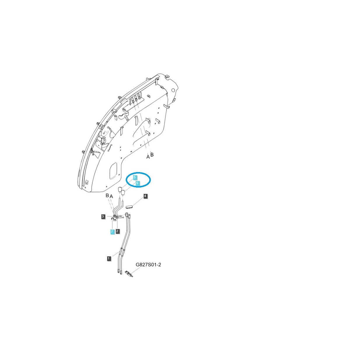 Fernschaltknauf / TRG827 / LS Traktor / Nr. 40330294