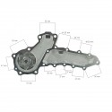 Water pump Kubota V2203 Kubota L5018 1J864-73030