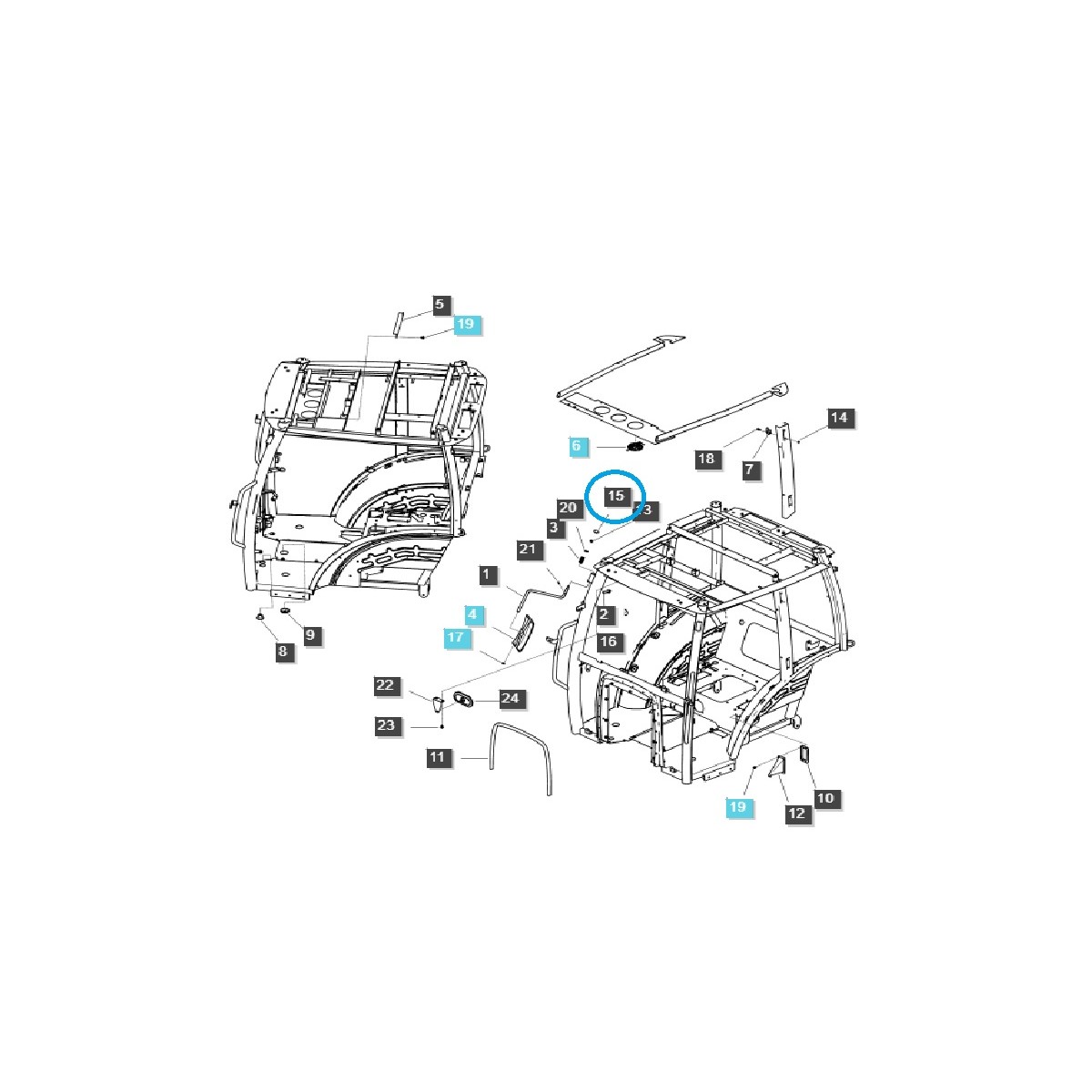 Bouchon en caoutchouc / TRG970 / Tracteur LS / 40007498