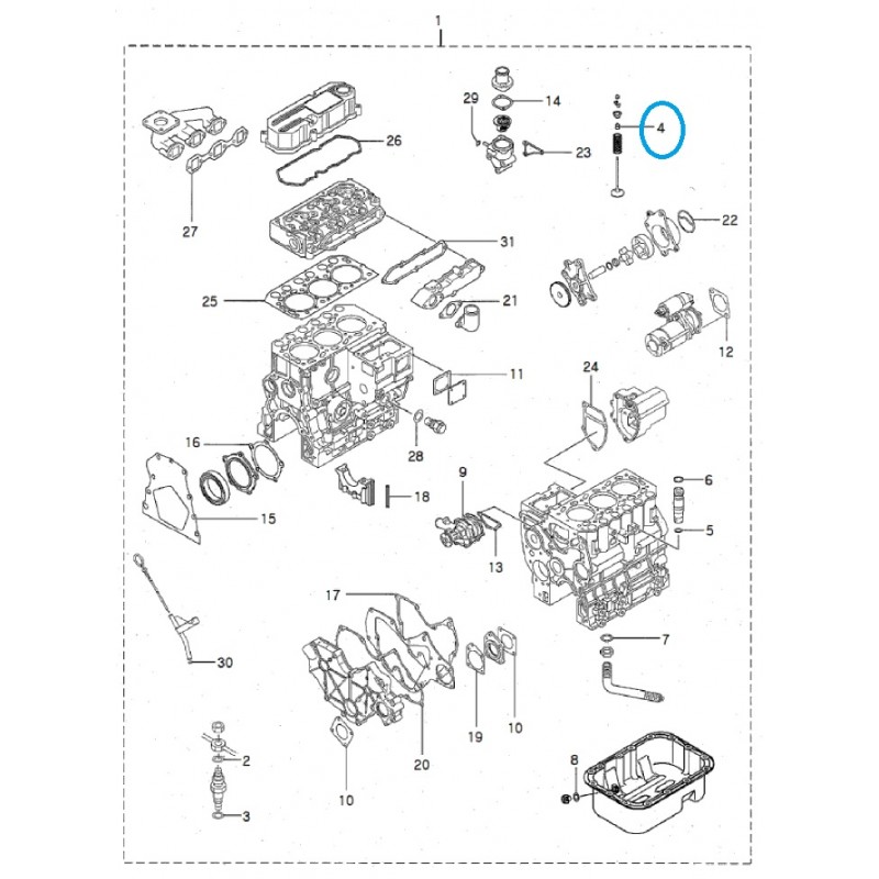 parts for ls - Cylinder Head Valve Stem Seal MD115472 / LS Tractor - J23HST, J27HST / 40055399