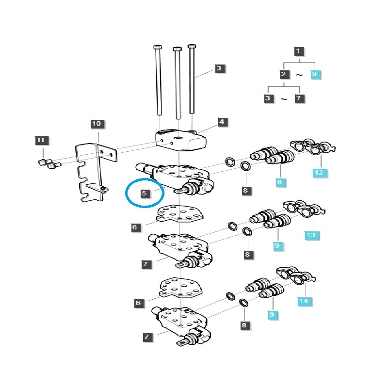 pièces pour ls - Distributeur hydraulique à distance SD6_FL TRG827 / Tracteur LS / 40338306