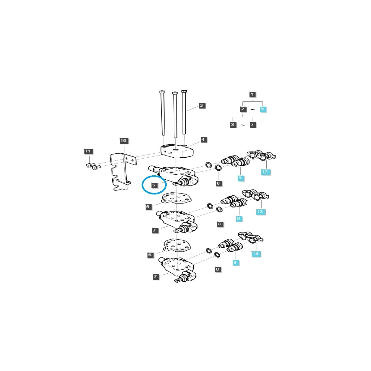 Hydraulický ventil dálkového ovládání SD6_FL TRG827 / Traktor LS / 40338306
