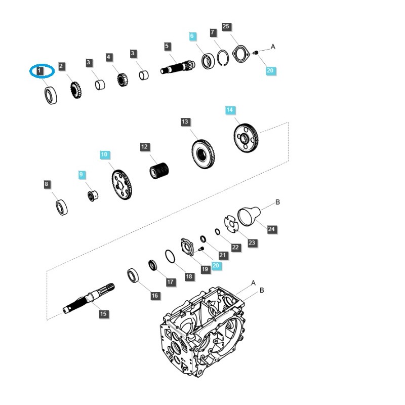 the remaining - Ball Bearing / A0863060NR / LS Tractor / 40012927