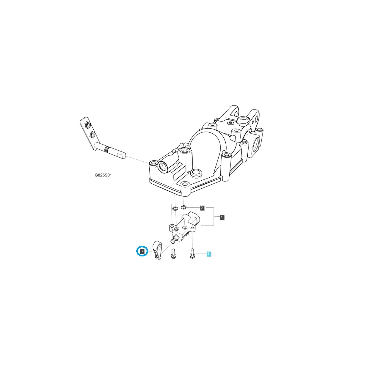 copy of Levier d'embrayage, fourche / TRG250 / Ls Tractor 40010304