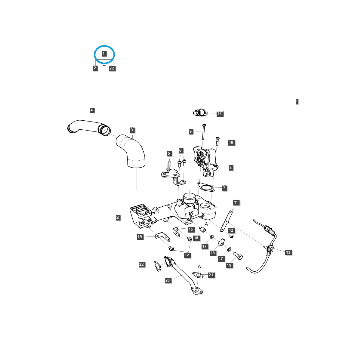 Kit de reemplazo de válvula EGR / KIT-KAMTEC EGR 4CYL / Tractor LS / 20177290