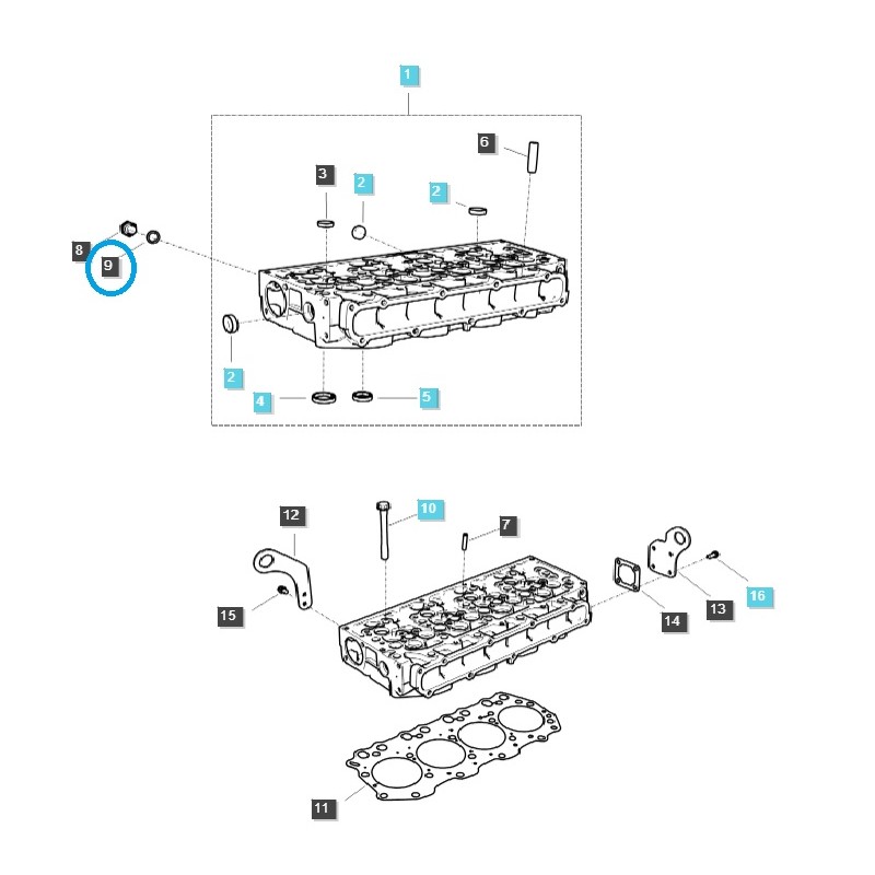 pièces pour ls - Joint de soupape de vidange de culasse EGQ116 / Q116001 / Tracteur LS / 40011806