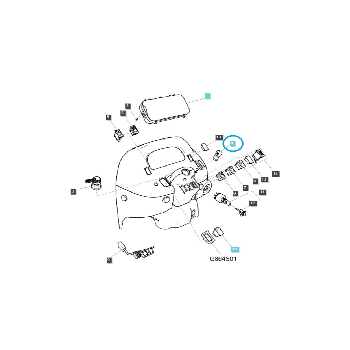 Spínač vývodového hriadeľa / LS J23HST / LS J27HST / LS XR45(HST) / LS XR50(HST) / LS XR60 / TRG750 / 40303187