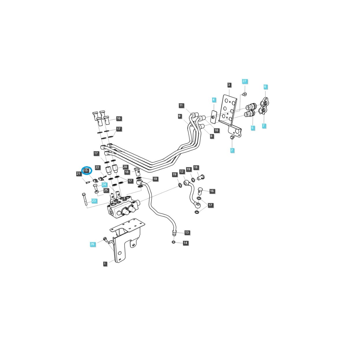 Levier de soupape / CHAPE - R/C / TRG827 / Tracteur LS / N° 40275674