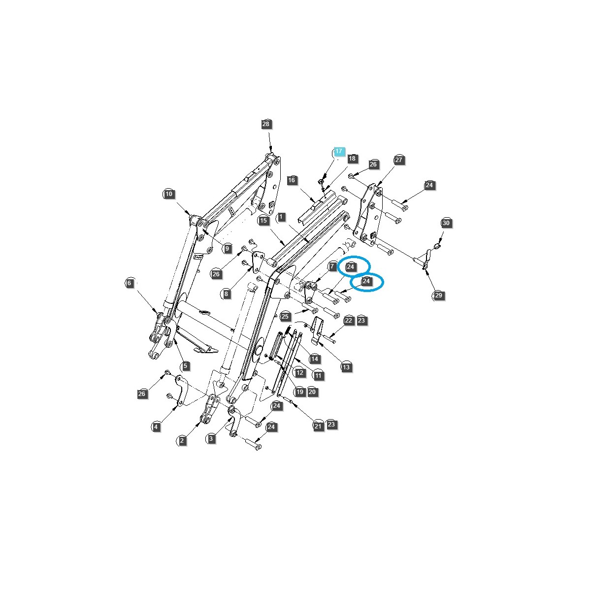 Laderstift LL2101 / LS Traktor / 40230707