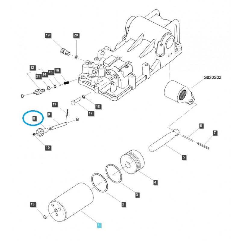 díly pro ls - Knoflík / LS MT1.25 / LS J23 / LS J27 / LS XU6158 / XU6168 / A1970353 / 40008380