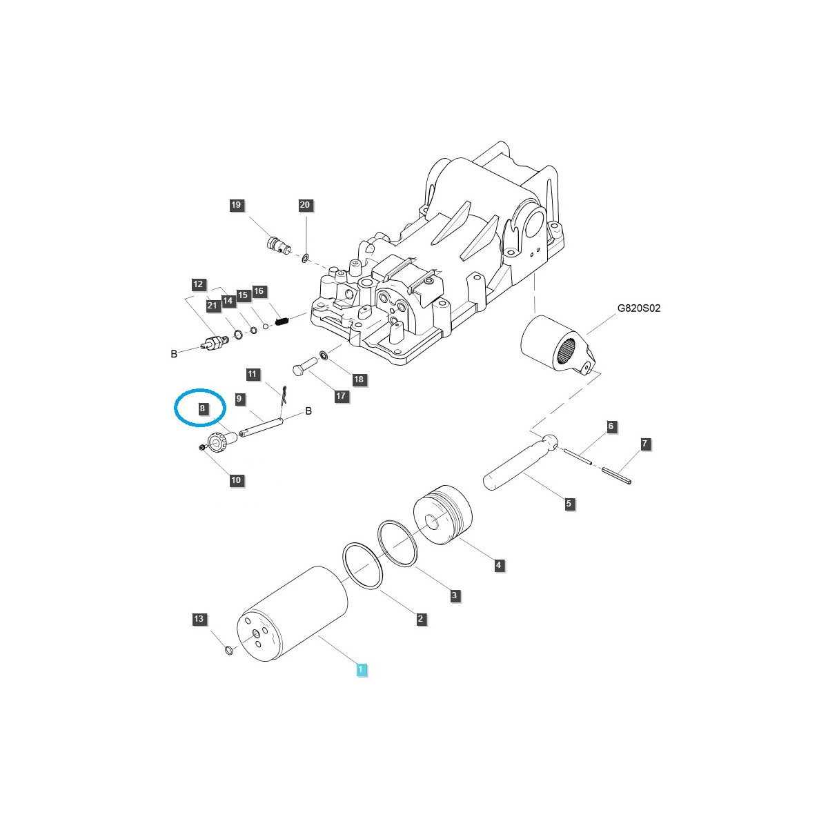 Drehknopf / LS MT1.25 / LS J23 / LS J27 / LS XU6158 / XU6168 / A1970353 / 40008380