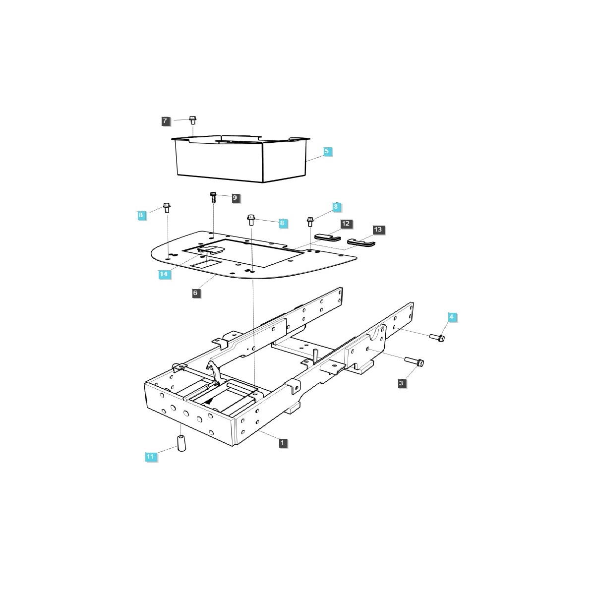 Gasket, battery plate washer / TRG210 / LS Tractor / 40255617