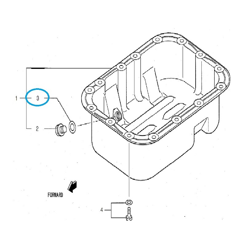 other seals - Oil pan plug gasket / LS Tractor / 40179300