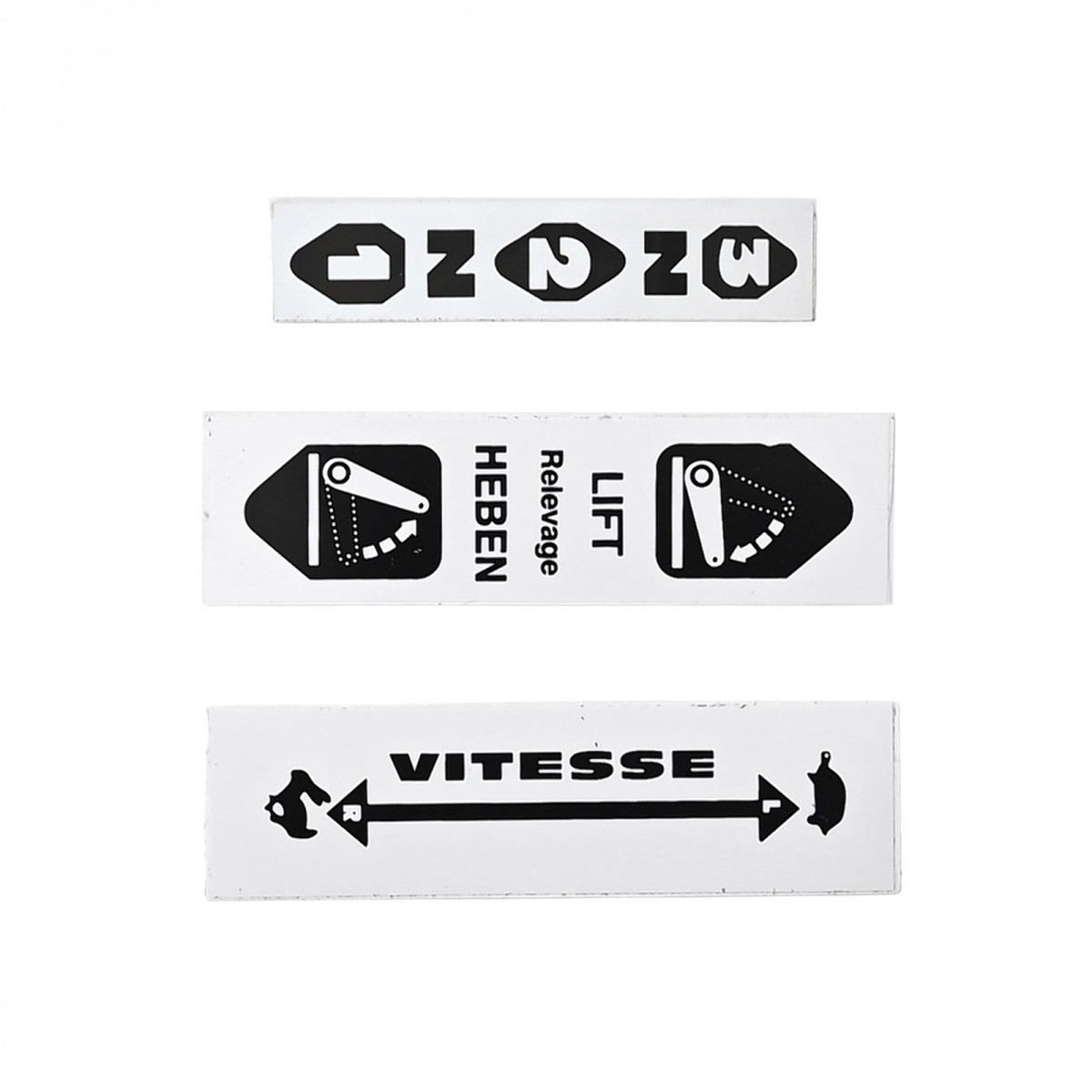 Pegatinas 25x90mm (3 gráficos)