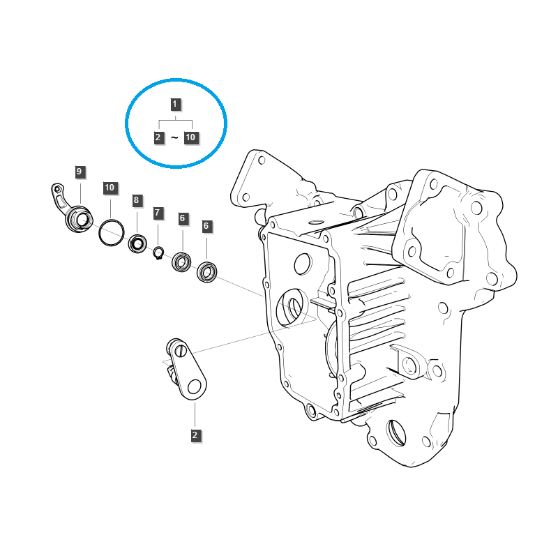 prenos - Rameno voliča prevodovky / TRG270 / traktor LS 40341813