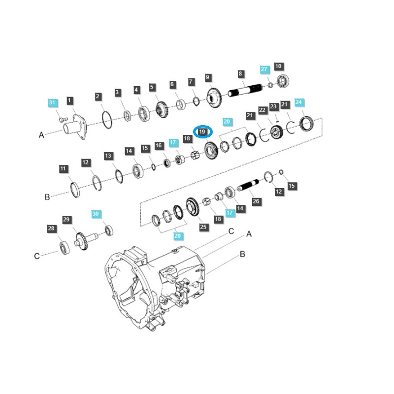 zębatki - Ozubené koleso / TRG281 / traktor LS 40032374
