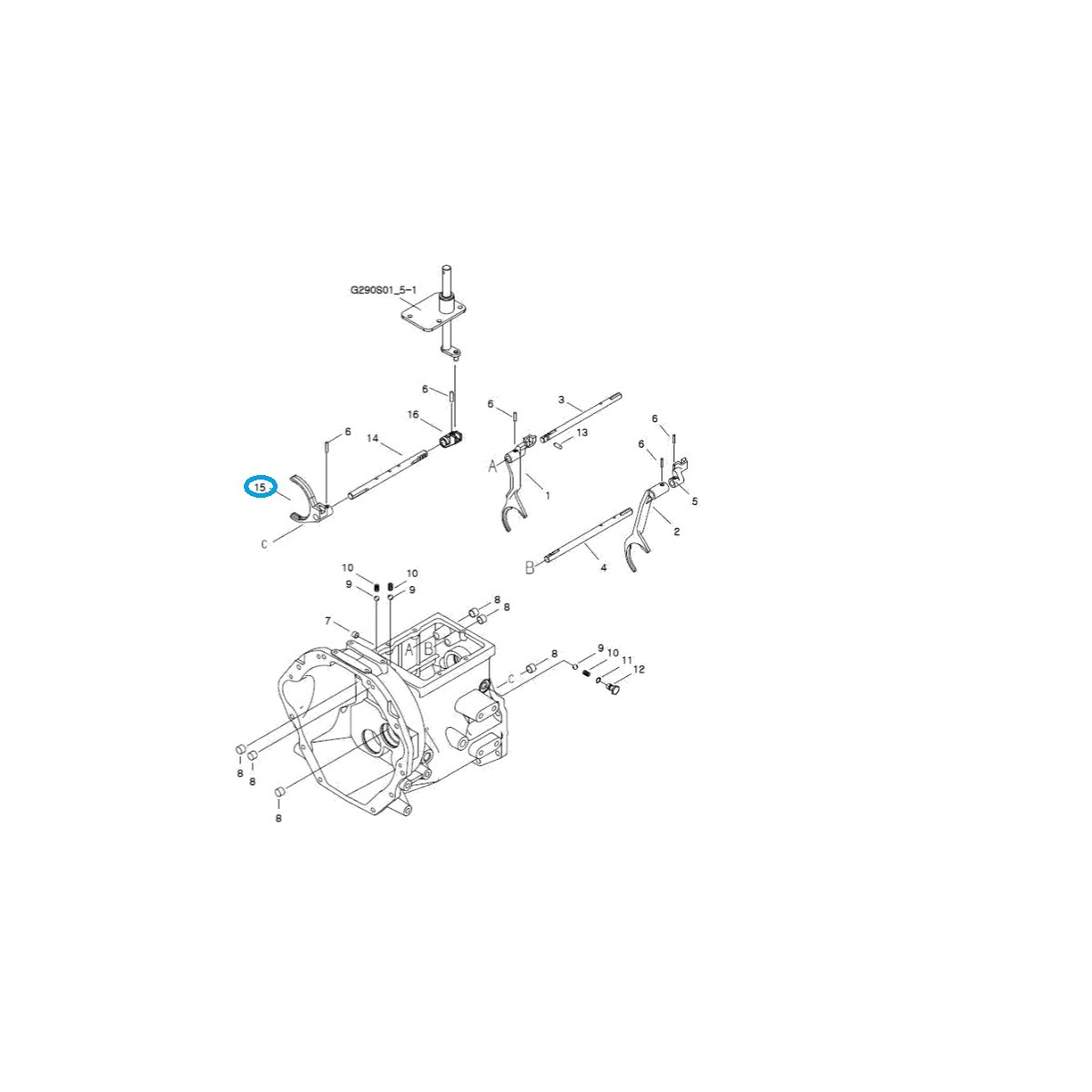 Horquilla reversible / TRG291 / Tractor LS 40009316