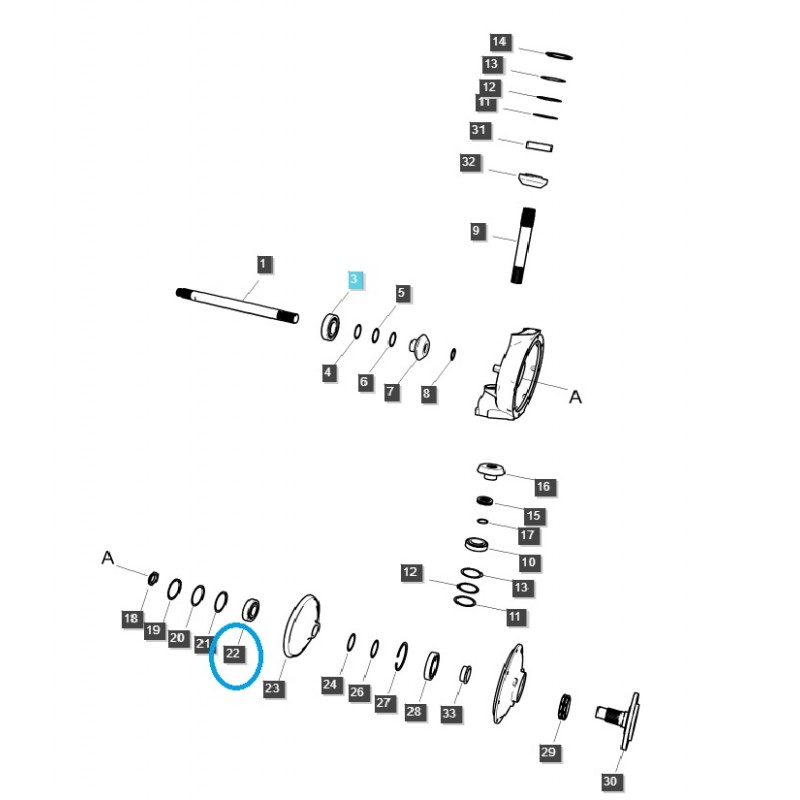 lager - Kugellager TRG400 / A0863090HL / LS Traktor / 40261695