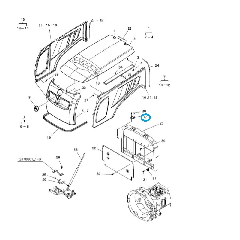 karosserieteile - Motorhaubenscharnier / LS N47 / LS TR-N / TRG830 / A1830157 / 40006775