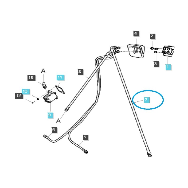 cables - Hydraulic drain hose / LS Tractor / TRG630 / 40007851