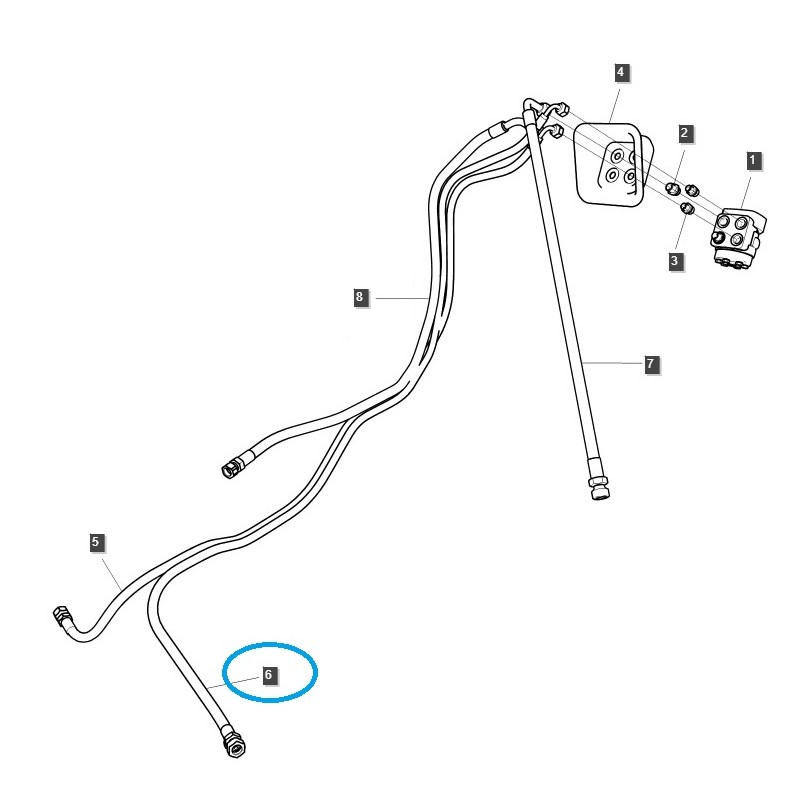 káble - Hydraulická hadica / Traktor LS / TRG630 / 40266751