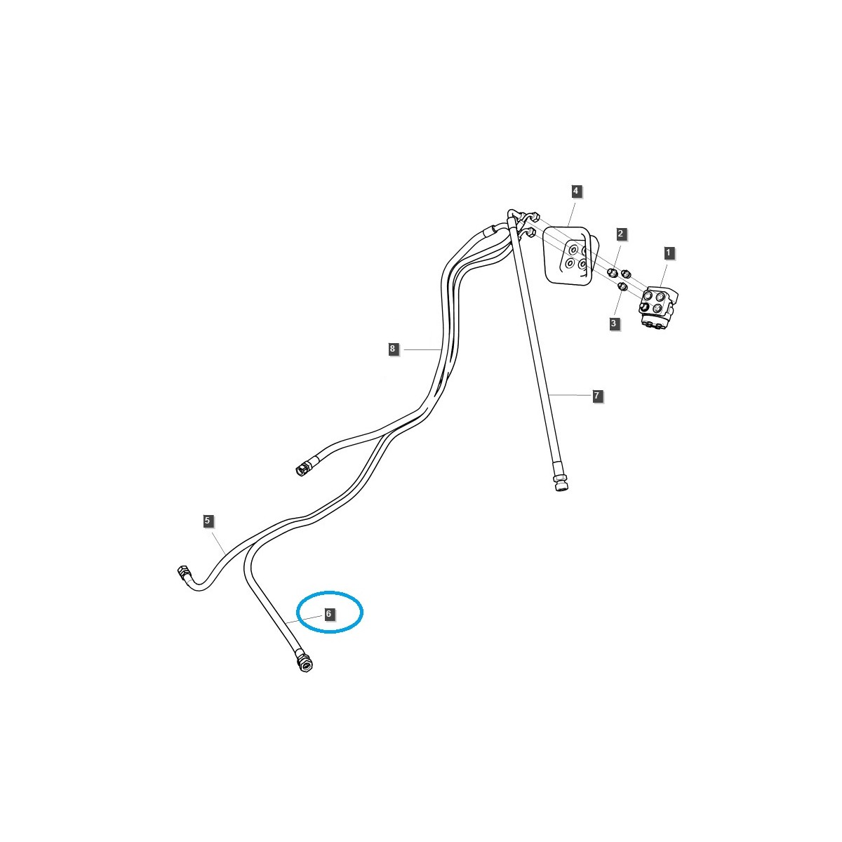 Hydraulická hadice / Traktor LS / TRG630 / 40266751