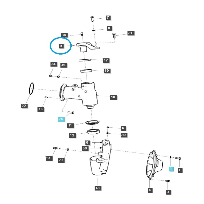pièces pour ls - Support d'essieu avant gauche - Tracteur TRG400 / LS n° 40404488