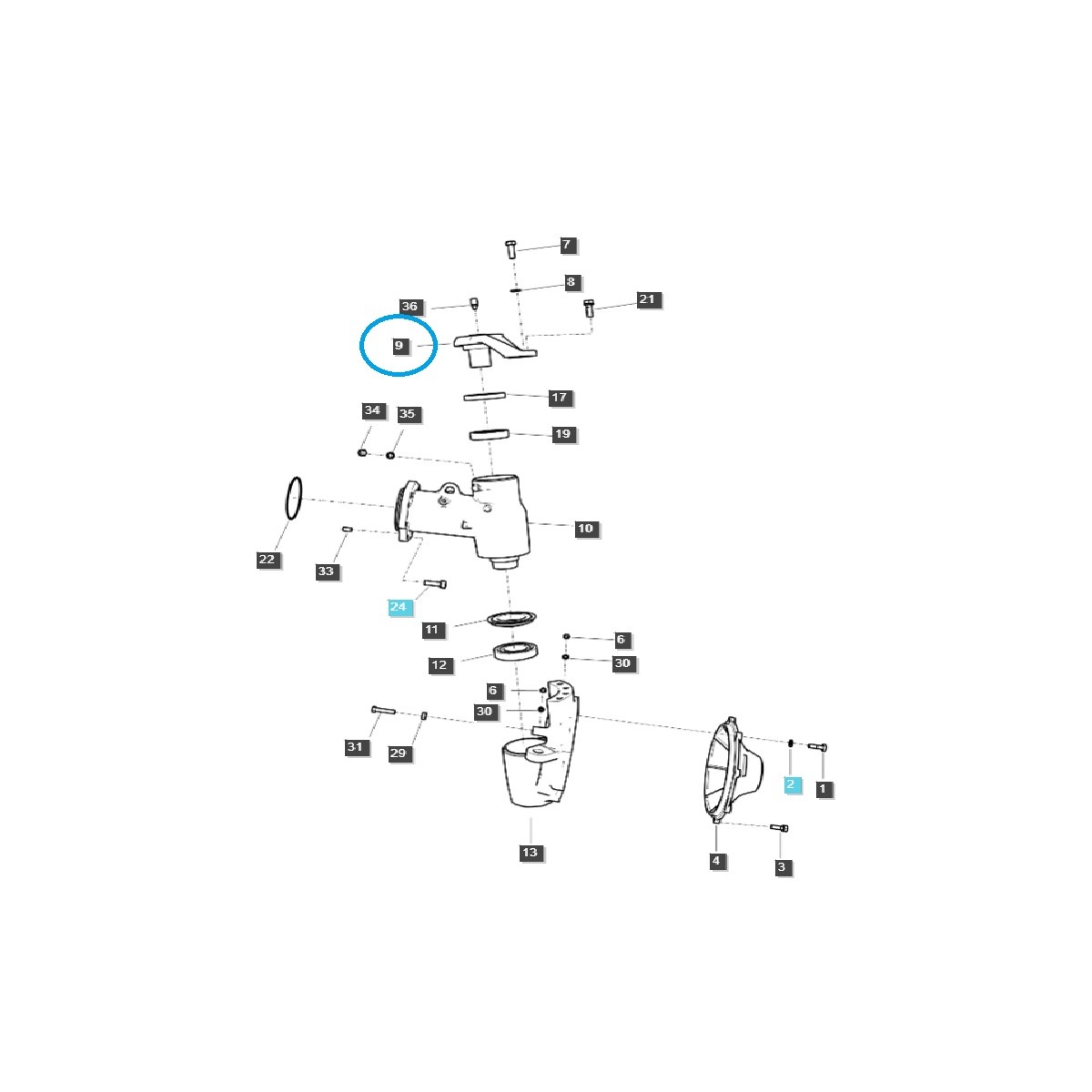 Konzola přední nápravy - levá, traktor TRG400 / LS č. 40404488