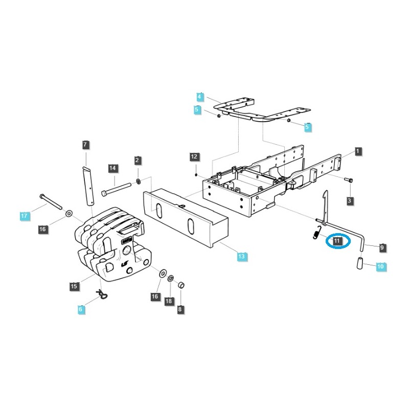 ostatní motor - Pružina zámku krytu motoru TRG830 / LS Tractor / 40009898