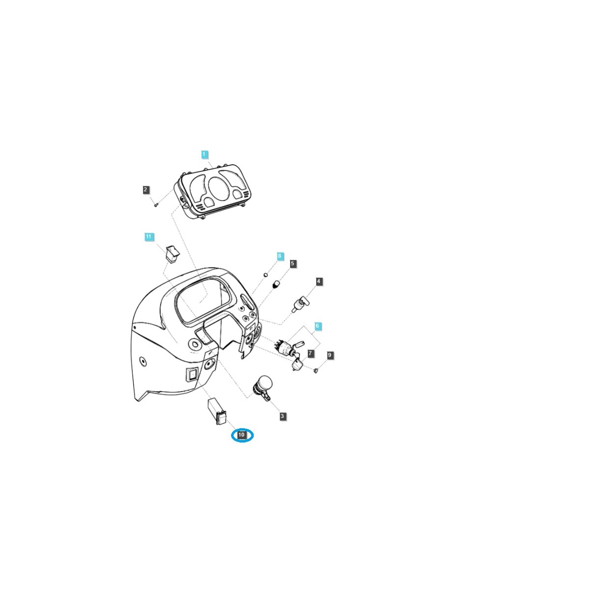 Włącznik świateł awaryjnych / TRG750 / A1750161 / nr 40007188