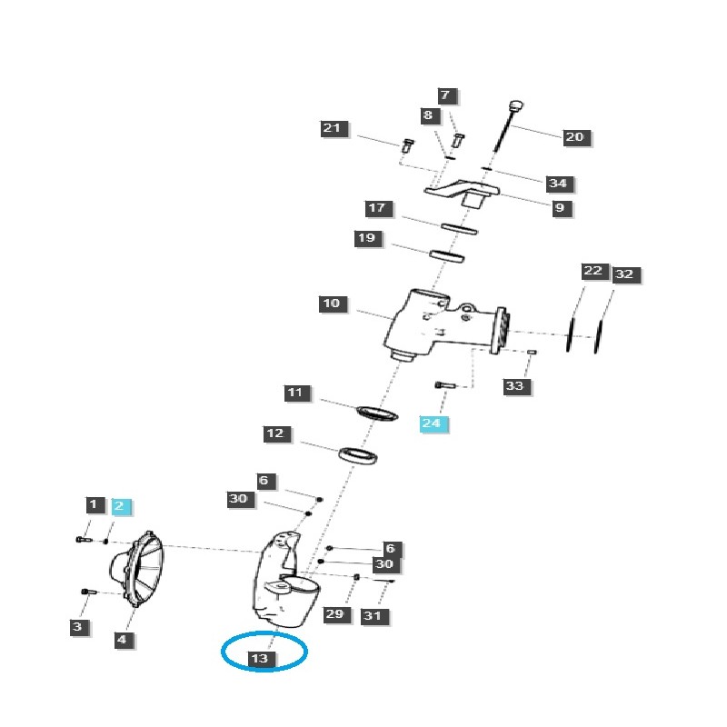 díly pro ls - Skříň přední nápravy - pravá - TRG400 / LS Tractor / 40404472